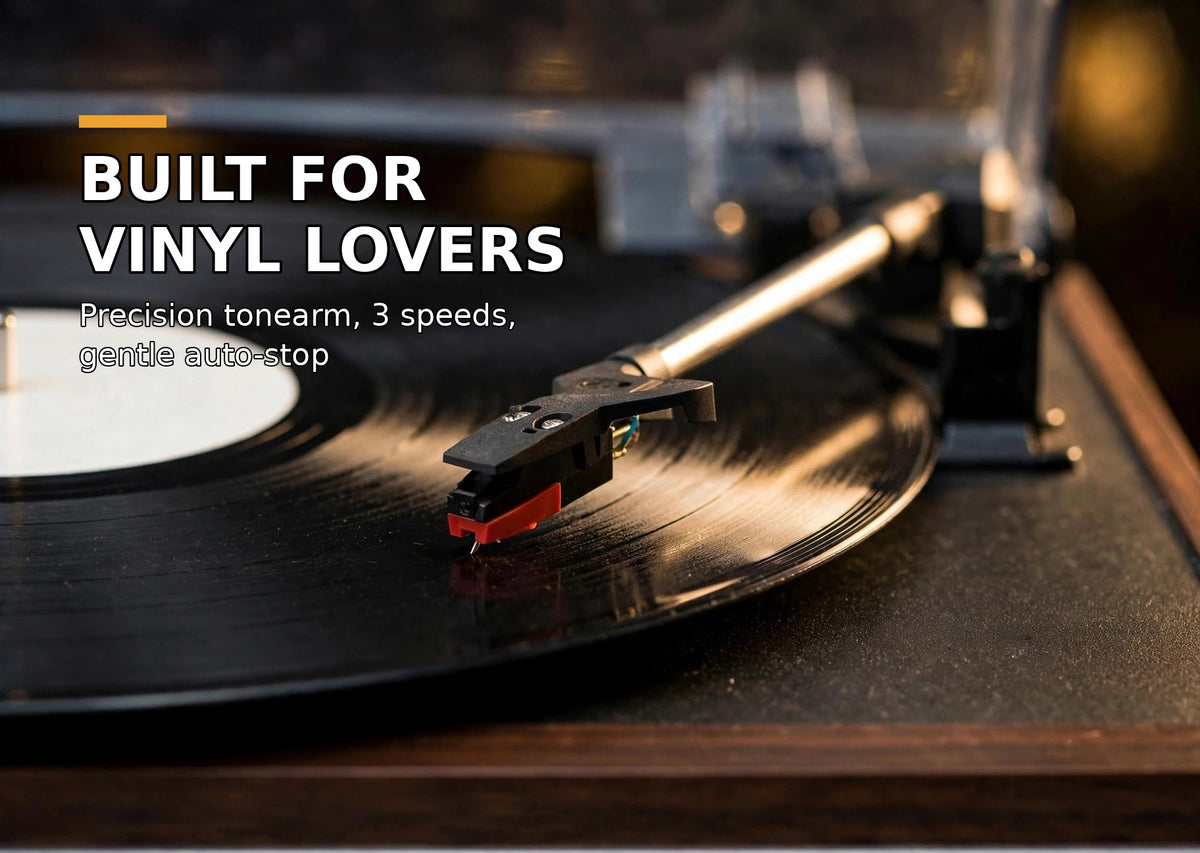 precision tonearm close-up for vinyl lovers