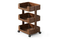 kyenook Solid Wood Rolling Storage Cart - main
