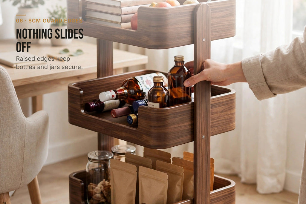 kyenook Rolling Cart - guard edges