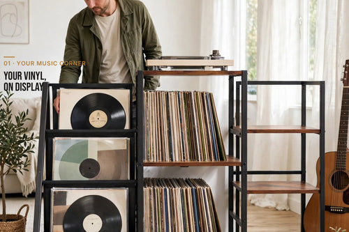 kyenook 3-Tier Vinyl Record Display Rack - music corner