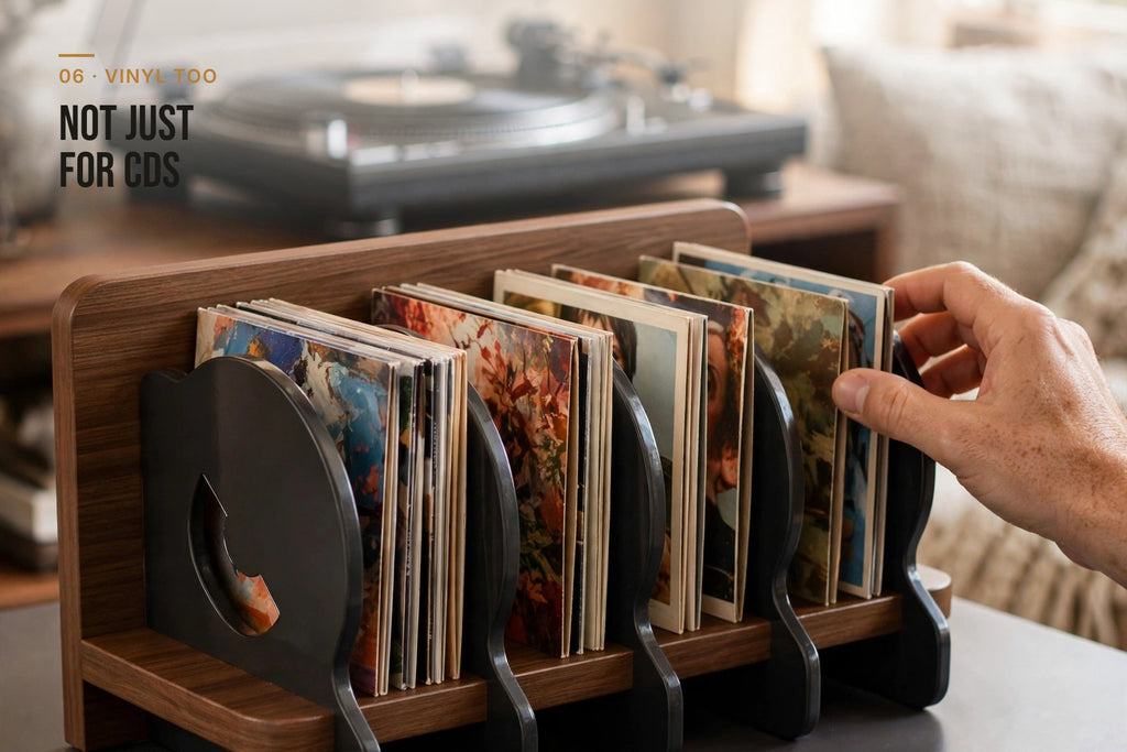 kyenook Desktop CD & Vinyl Display Rack - vinyl too