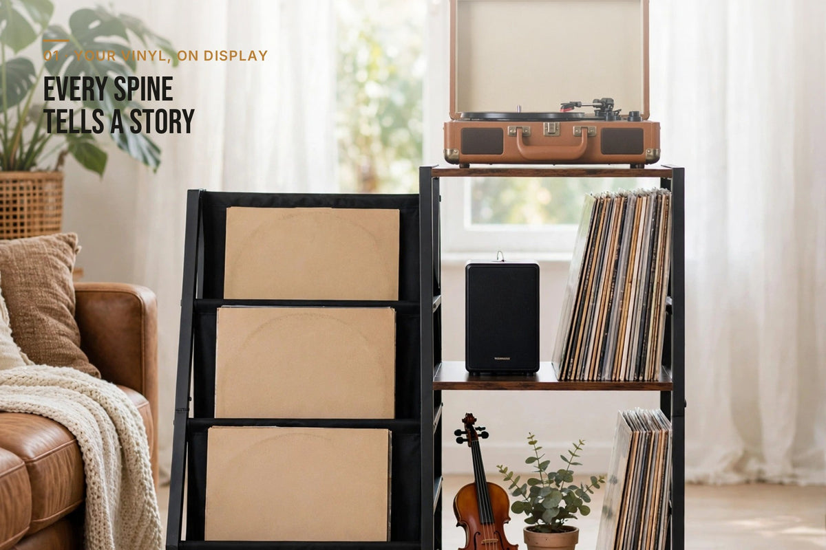kyenook Vinyl Record Storage Rack - your vinyl on display