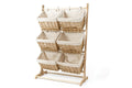 kyenook Woven Wood Storage Rack - main