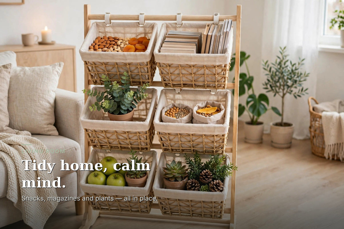 kyenook Woven Rack - living room