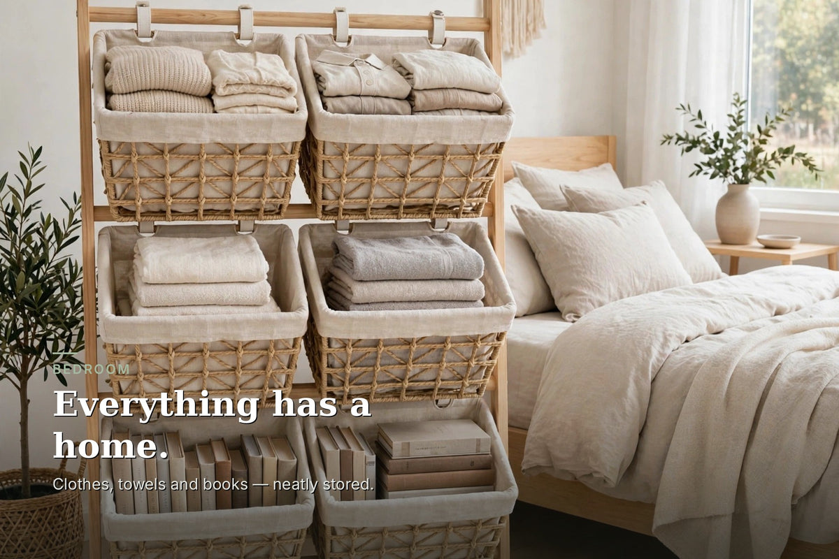 kyenook Woven Rack - bedroom